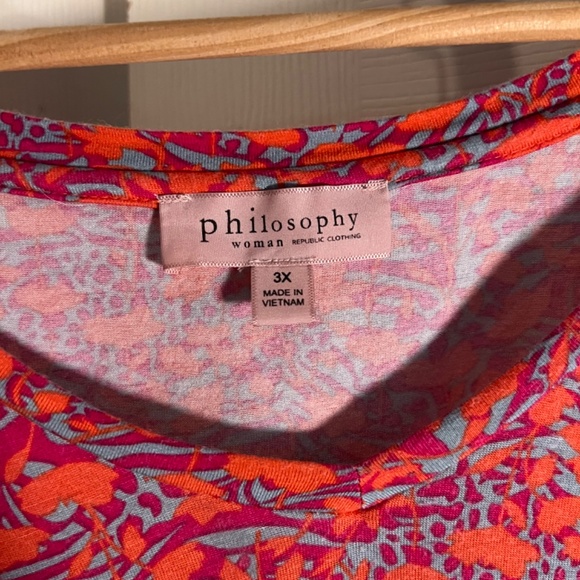 Philosophy Multicolor Floral Top Size 3XL - Picture 2 of 2